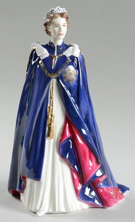 Royal Worcester Figurine Queen Elizabeth Ii-Golden Jubilee - Boxed