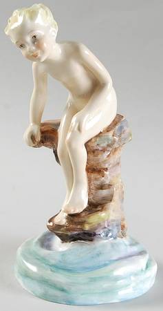 Royal Worcester Figurine Water Baby - No Box