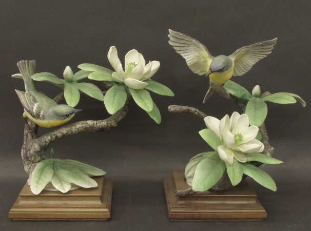 Doughty American Birds Parula Warblers & Sweet Bay-Pair - No Box