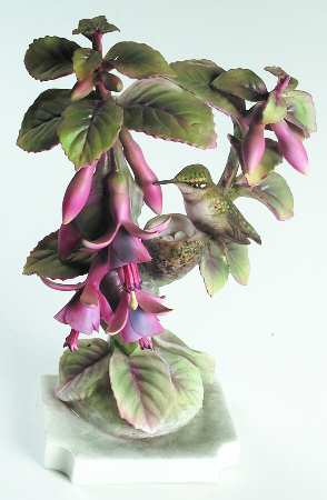 Doughty American Birds Hen-Throated Hummingbird & Fuchsia - Boxed
