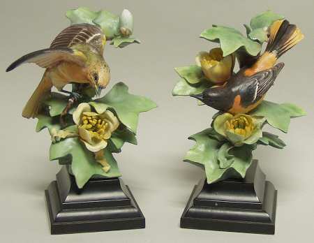 Doughty American Birds Baltimore Orioles & Tulip Tree-Pair - Boxed