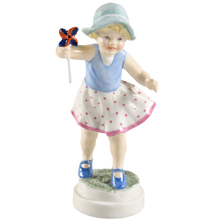 Days of The Week #2 Sunday Girl-With Pin Wheel In Hand - No Box