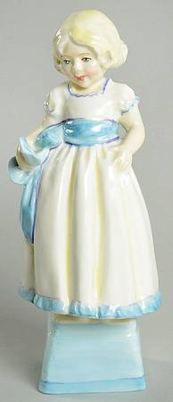 Days of The Week #2 Monday Girl-White Dress-Square Base - No Box