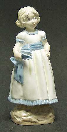 Days of The Week #2 Monday Girl-White Dress/Rock Base - Boxed