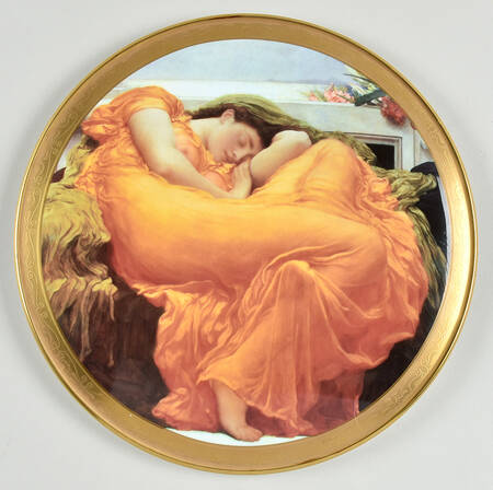 Royal Worcester Plates Flaming June - Boxed