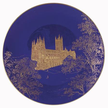Royal Worcester Plates Canterbury Cathedral - Boxed