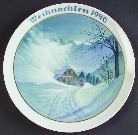 Rosenthal Christmas Plate Christmas In Alpine Village - No Box