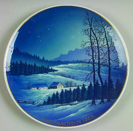 Rosenthal Christmas Plate Silent Night Rosenthal Christmas - No Box