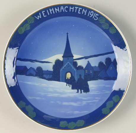 Rosenthal Christmas Plate Walking To Church - No Box