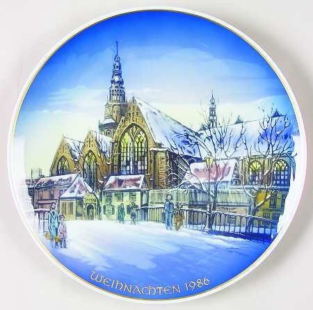 Classic Rose Christmas Church From Amsterdam - Boxed