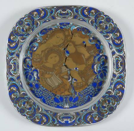 Wiinblad Christmas Plate-Crystal Adoration Of The Shepherds - Boxed