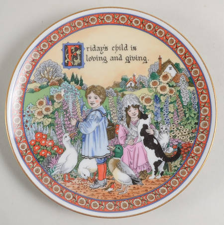 Birthday-Plate Friday's Child - No Box