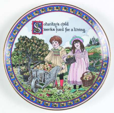 Birthday-Plate Saturday's Child - No Box
