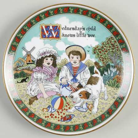 Birthday-Plate Wednesday's Child - No Box