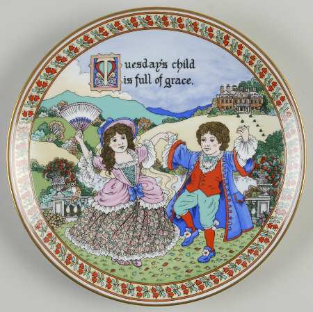 Birthday-Plate Tuesday's Child - No Box