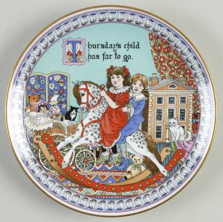 Birthday-Plate Thursday's Child - Boxed