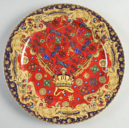 Versace Christmas Plates Barocco Holiday - Boxed by Rosenthal - Continental