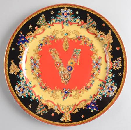 Versace Christmas Plates Sparkling Christmas - No Box by Rosenthal - Continental