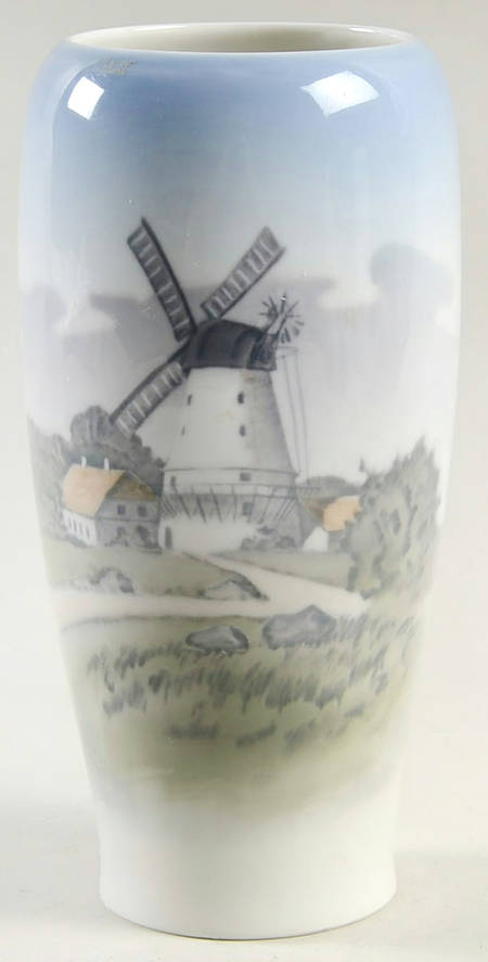 Royal Copenhagen Vase Windmill Of Dybboel Vase - No Box