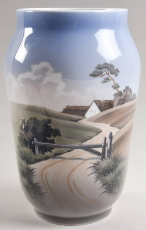 Royal Copenhagen Vase Landscape Country Cottage Vase - No Box