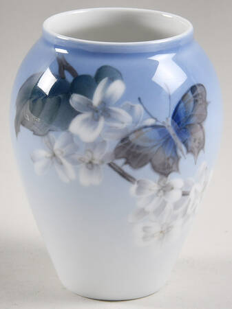 Royal Copenhagen Vase Butterflies Scene Vase - No Box