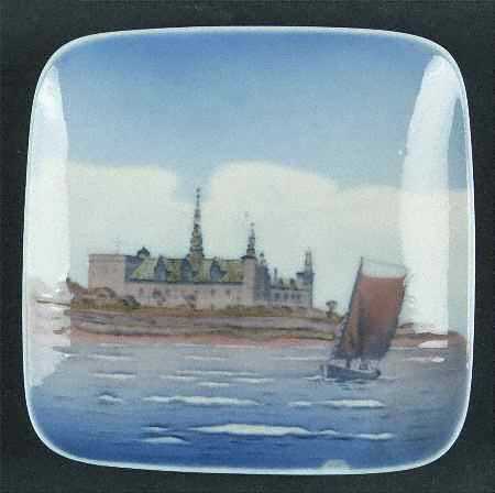 Royal Copenhagen Giftware Square Tray-Kronborg - No Box