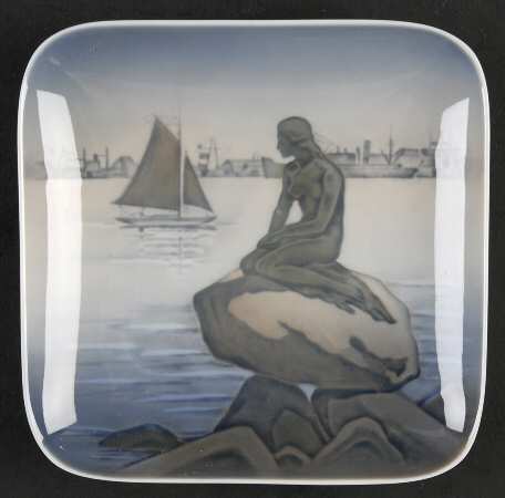 Royal Copenhagen Giftware Tray-Langelinie-Mermaid - Boxed