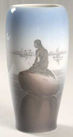 Royal Copenhagen Vase Little Mermaid Vase - No Box