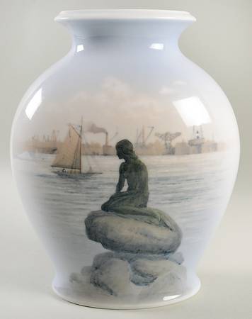 Royal Copenhagen Vase Little Mermaid Vase - No Box