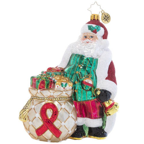 AIDS Awareness 2022 - Aids Awareness Santa - Boxed by Christopher Radko