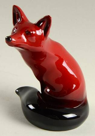 Flambe Fox Seated-Small - Boxed