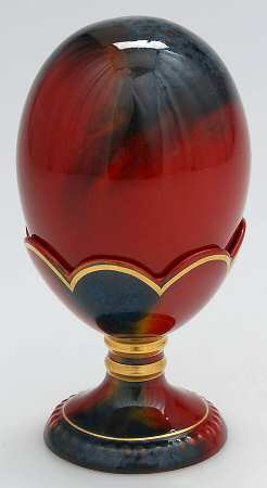 Flambe Red Flambe Egg With Stand - Boxed