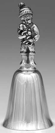 Yuletide Christmas Bell-Silverplate Christmas Puppy - Boxed