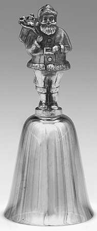 Yuletide Christmas Bell-Silverplate Jolly St Nick - Boxed