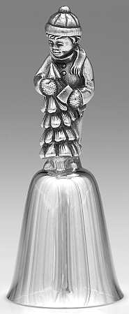 Yuletide Christmas Bell-Silverplate Child And Tree - No Box