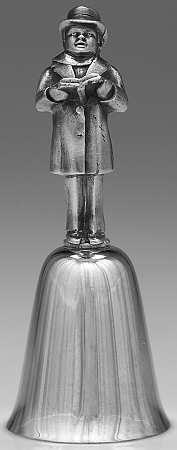 Yuletide Christmas Bell-Silverplate Caroler - No Box