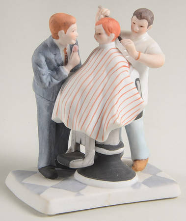 Rockwell Musuem Miniatures First Haircut - Boxed