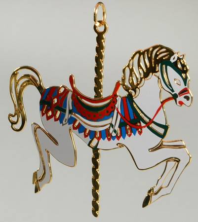 Colors of Christmas Carousel Horse - Boxed