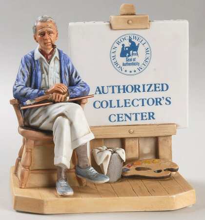 Rockwell Commemorative Figurines Norman Rockwell Display - With Box