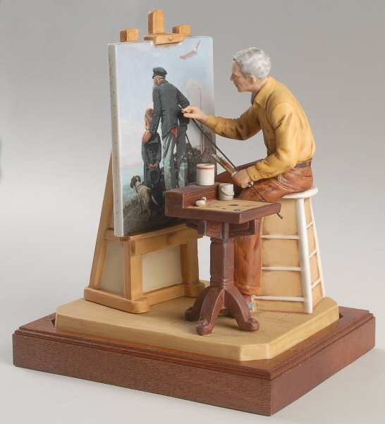 Rockwell Commemorative Figurines Outward Bound - Boxed