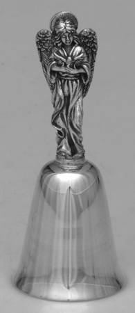 Angel Christmas Bell Angel Holding Dove - With Box