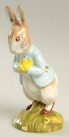 Beatrix Potter Backstamp 10 Peter With Daffodils - Boxed