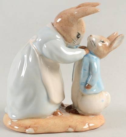 Beatrix Potter Backstamp 10 Mrs Rabbit And Peter  - Boxed