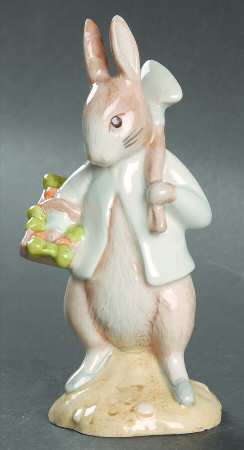 Beatrix Potter Backstamp 10 Peter Rabbit Gardening - Boxed