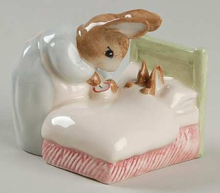 Beatrix Potter Backstamp 10 Peter In Bed - Boxed