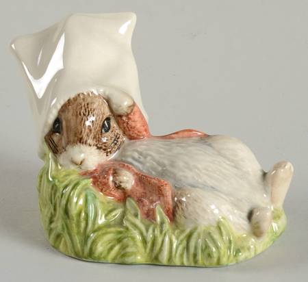 Beatrix Potter Backstamp 6 Benjamin Wakes Up - Boxed