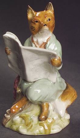 Beatrix Potter Backstamp 6 Foxy Reading Country News - Boxed