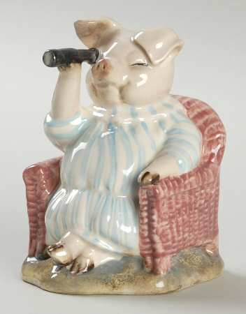 Beatrix Potter Backstamp 6 Little Pig Robinson Spying - Boxed