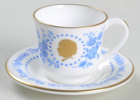 Royal Worcester Royalty Giftware Prince William Christening Mini Cup & Sa - No Box