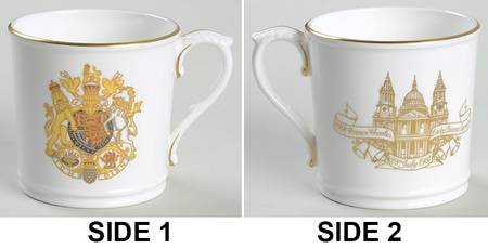Royal Worcester Royalty Giftware Prince Charles & Diana Wedding Mug - No Box